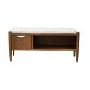 Accent Bench with Storage and Upholstered Cushion