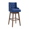 COOLMORE Bar Stools Set of 2 Counter Height Chairs with Footrest for Kitchen, Dining Room And 360 Degree Swivel