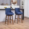 COOLMORE Bar Stools Set of 2 Counter Height Chairs with Footrest for Kitchen, Dining Room And 360 Degree Swivel