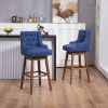 COOLMORE Bar Stools Set of 2 Counter Height Chairs with Footrest for Kitchen, Dining Room And 360 Degree Swivel