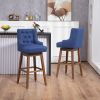 COOLMORE Bar Stools Set of 2 Counter Height Chairs with Footrest for Kitchen, Dining Room And 360 Degree Swivel