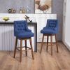 COOLMORE Bar Stools Set of 2 Counter Height Chairs with Footrest for Kitchen, Dining Room And 360 Degree Swivel