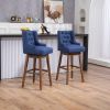 COOLMORE Bar Stools Set of 2 Counter Height Chairs with Footrest for Kitchen, Dining Room And 360 Degree Swivel