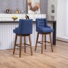 COOLMORE Bar Stools Set of 2 Counter Height Chairs with Footrest for Kitchen, Dining Room And 360 Degree Swivel