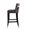 Suede Velvet Barstool with nailheads Dining Room Chair 2 pcs Set - 26 inch Seater height