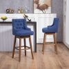 COOLMORE Bar Stools Set of 2 Counter Height Chairs with Footrest for Kitchen, Dining Room And 360 Degree Swivel